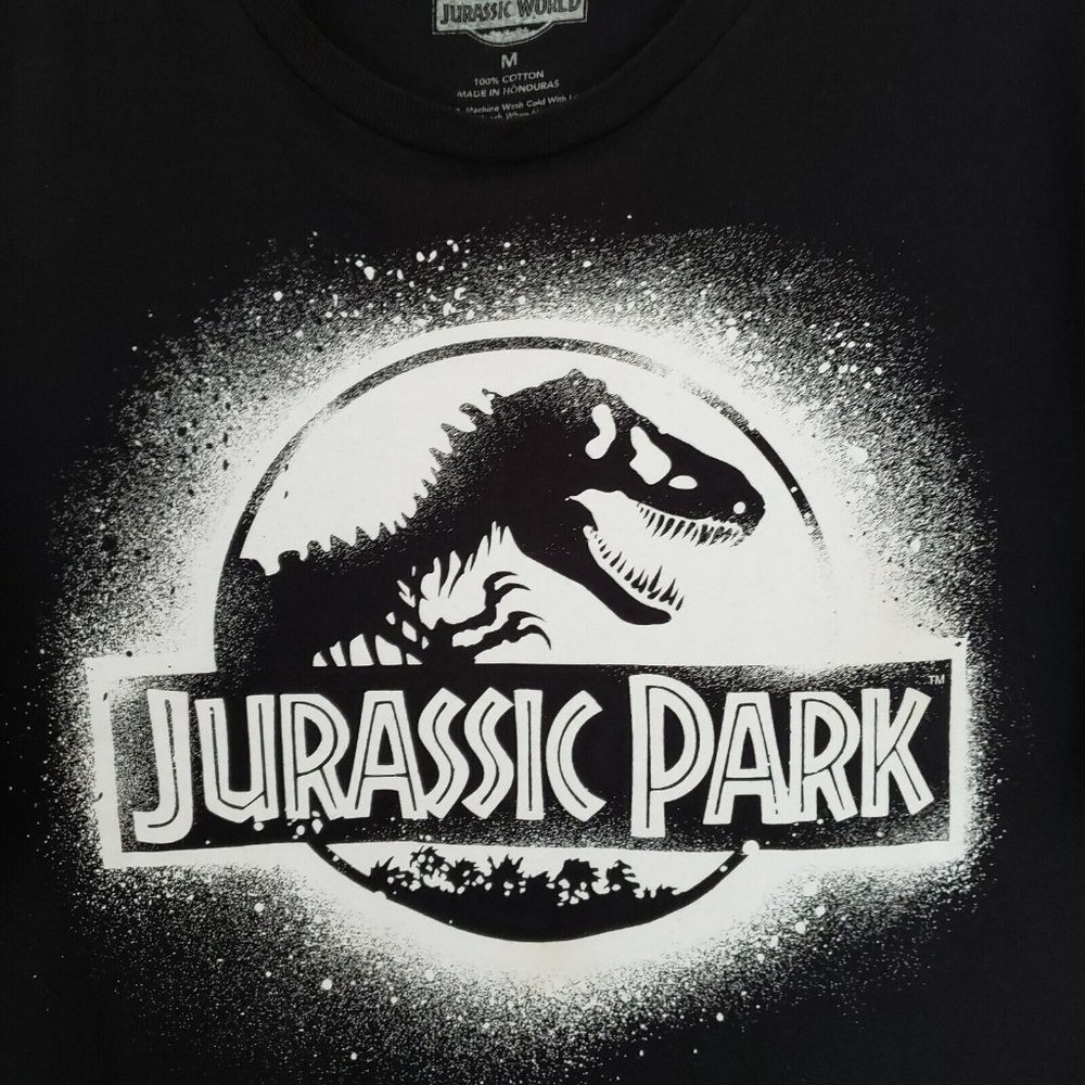 Jurassic Park Tee White on Black
